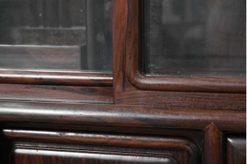 和製ヴィンテージ　美品　シャム柿材　濃淡豊かな木目が美しい茶箪笥　(R-090813)