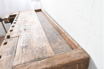 【簡易リペア限定品】　イギリスアンティーク　1920年から1950年頃　家具工房で使われていた重厚な佇まいのワークベンチ　(R-090816)