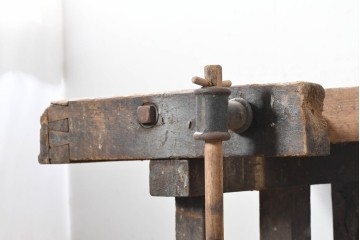 【簡易リペア限定品】　イギリスアンティーク　1920年から1950年頃　家具工房で使われていた重厚な佇まいのワークベンチ　(R-090816)
