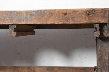 【簡易リペア限定品】　イギリスアンティーク　1920年から1950年頃　家具工房で使われていた重厚な佇まいのワークベンチ　(R-090816)