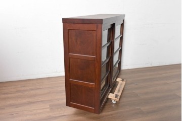 《台輪取り付け加工費込み》　中古　美品　松本民芸家具　端正な引き戸が品よく映える収納棚　(R-090819)