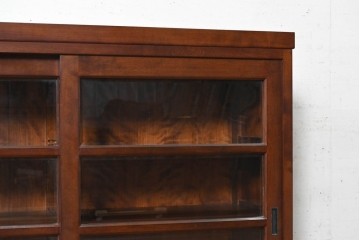 《台輪取り付け加工費込み》　中古　美品　松本民芸家具　端正な引き戸が品よく映える収納棚　(R-090819)