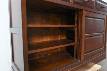 《天板取り付け加工費込み》　中古　美品　松本民芸家具　重厚感のある和モダンなサイドボード　(R-090820)