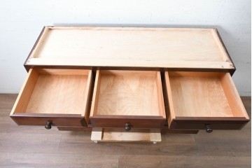 《天板取り付け加工費込み》　中古　美品　松本民芸家具　重厚感のある和モダンなサイドボード　(R-090820)
