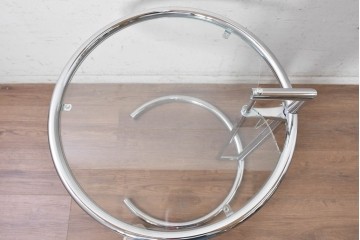 中古　Cassina ixc.(カッシーナイクスシー)取り扱い　ClassiCon(クラシコン)　Eileen Gray(アイリーン・グレイ)　ADJUSTABLE TABLE(アジャスタブルテーブル)　E1027　サイドテーブル　定価約24万円　(R-090823)