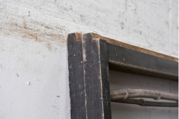アンティーク建具　昭和初期　竹の横材と帯の透かし彫りを楽しむ夏戸2枚セット　(R-090831)