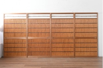 ヴィンテージ建具　昭和中期　涼やかな透け感を楽しめる夏戸4枚セット　(R-090833)