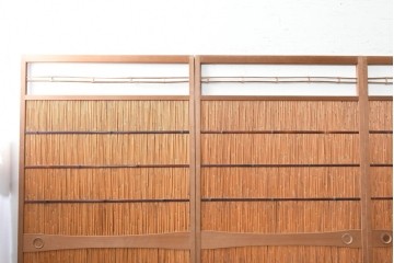 ヴィンテージ建具　昭和中期　涼やかな透け感を楽しめる夏戸4枚セット　(R-090833)