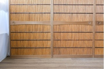 ヴィンテージ建具　昭和中期　涼やかな透け感を楽しめる夏戸4枚セット　(R-090833)