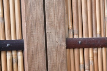ヴィンテージ建具　昭和中期　涼やかな透け感を楽しめる夏戸4枚セット　(R-090833)