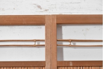 ヴィンテージ建具　昭和中期　涼やかな透け感を楽しめる夏戸4枚セット　(R-090833)