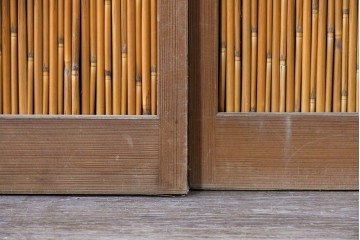 ヴィンテージ建具　昭和中期　涼やかな透け感を楽しめる夏戸4枚セット　(R-090833)