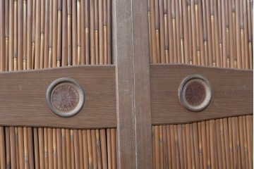 ヴィンテージ建具　昭和中期　涼やかな透け感を楽しめる夏戸4枚セット　(R-090833)