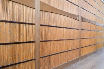 ヴィンテージ建具　昭和中期　涼やかな透け感を楽しめる夏戸4枚セット　(R-090833)
