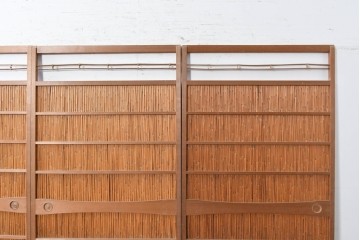 ヴィンテージ建具　昭和中期　涼やかな透け感を楽しめる夏戸4枚セット　(R-090833)