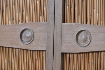 ヴィンテージ建具　昭和中期　涼やかな透け感を楽しめる夏戸4枚セット　(R-090833)