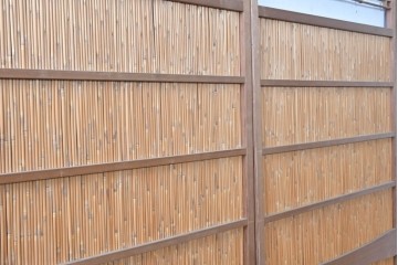ヴィンテージ建具　昭和中期　涼やかな透け感を楽しめる夏戸4枚セット　(R-090833)