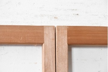 ヴィンテージ建具　昭和中期　涼やかな透け感を楽しめる夏戸2枚セット　(R-090834)