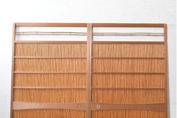 ヴィンテージ建具　昭和中期　涼やかな透け感を楽しめる夏戸2枚セット　(R-090834)