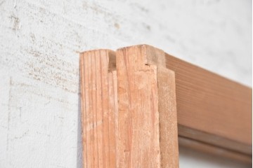 ヴィンテージ建具　昭和中期　涼やかな透け感を楽しめる夏戸2枚セット　(R-090834)