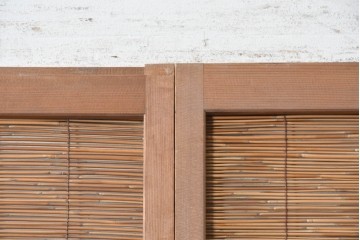 ヴィンテージ建具　昭和中期　素朴な風合いが魅力の夏戸2枚セット　(R-090835)