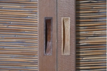 ヴィンテージ建具　昭和中期　素朴な風合いが魅力の夏戸2枚セット　(R-090835)