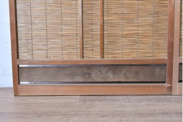 ヴィンテージ建具　昭和中期　素朴な風合いが魅力の夏戸2枚セット　(R-090835)