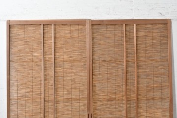 ヴィンテージ建具　昭和中期　素朴な風合いが魅力の夏戸2枚セット　(R-090835)