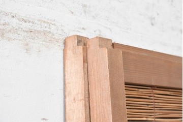 ヴィンテージ建具　昭和中期　素朴な風合いが魅力の夏戸2枚セット　(R-090835)