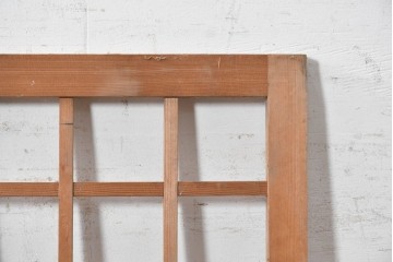 ヴィンテージ建具　昭和中期から昭和後期　細かな格子組みが美しいきつね格子パネル1枚　(R-090839)