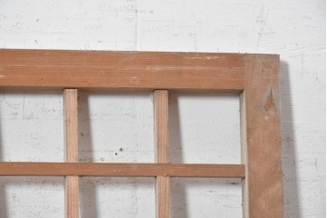 ヴィンテージ建具　昭和中期から昭和後期　細かな格子組みが美しいきつね格子パネル1枚　(R-090839)