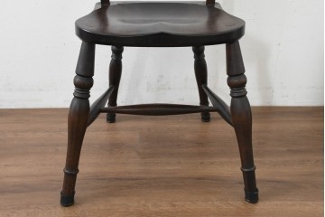 中古　松本民芸家具　背もたれの挽き物加工がお洒落な#49A型ワイコムチェア4脚セット　定価(4脚合計)約42万8千円　(R-090844)