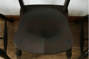 中古　松本民芸家具　背もたれの挽き物加工がお洒落な#49A型ワイコムチェア4脚セット　定価(4脚合計)約42万8千円　(R-090844)