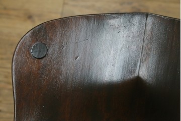 中古　松本民芸家具　背もたれの挽き物加工がお洒落な#49A型ワイコムチェア4脚セット　定価(4脚合計)約42万8千円　(R-090844)