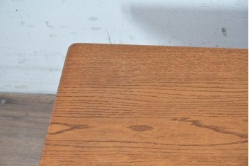 和製ヴィンテージ　昭和後期　ナラ無垢材　木のぬくもりを感じる素朴な座卓　(R-090858)