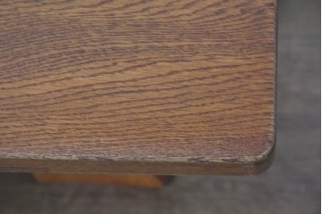 和製ヴィンテージ　昭和後期　ナラ無垢材　木のぬくもりを感じる素朴な座卓　(R-090858)