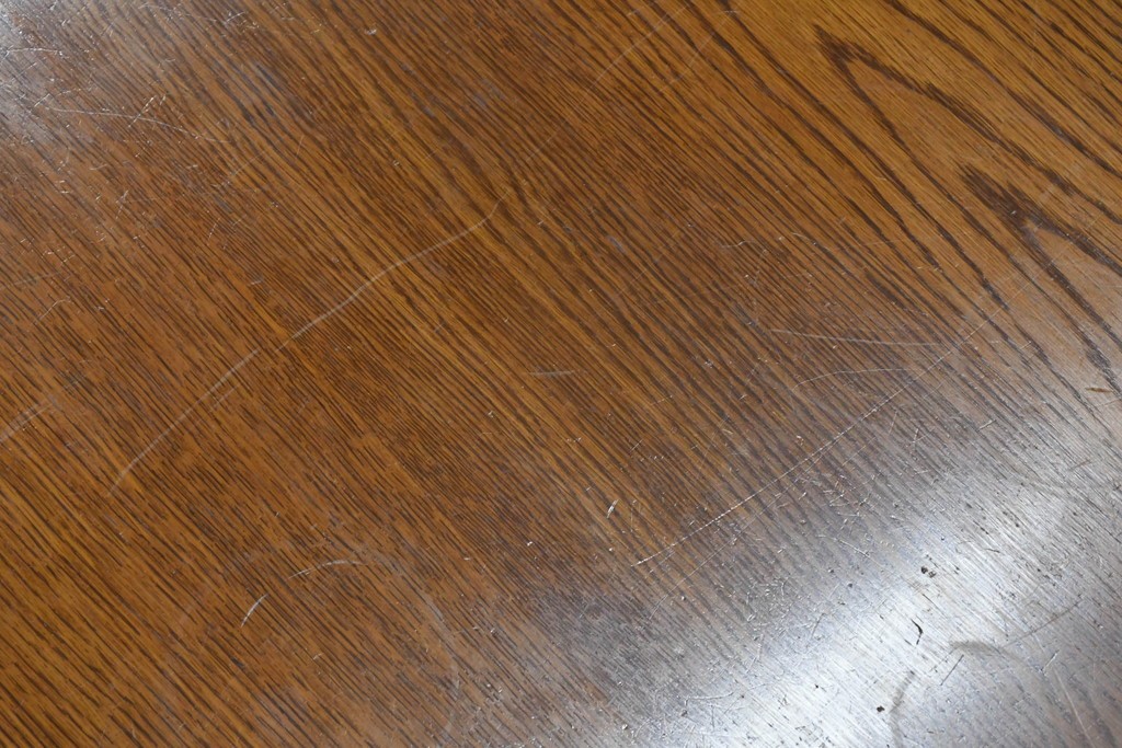 和製ヴィンテージ　昭和後期　ナラ無垢材　木のぬくもりを感じる素朴な座卓　(R-090858)