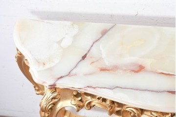 中古　美品　SILIK(シリック)　ロココ調　金彩装飾が華やかなコンソールテーブル　(R-090859)