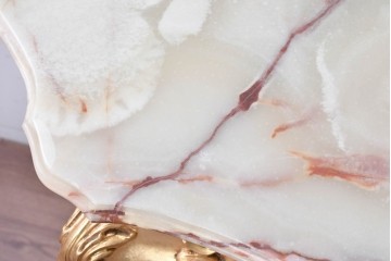 中古　美品　SILIK(シリック)　ロココ調　金彩装飾が華やかなコンソールテーブル　(R-090859)