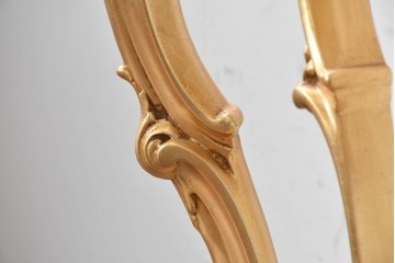 中古　美品　SILIK(シリック)　ロココ調　金彩装飾が華やかなコンソールテーブル　(R-090859)
