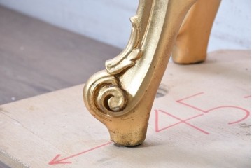 中古　美品　SILIK(シリック)　ロココ調　金彩装飾が華やかなコンソールテーブル　(R-090859)