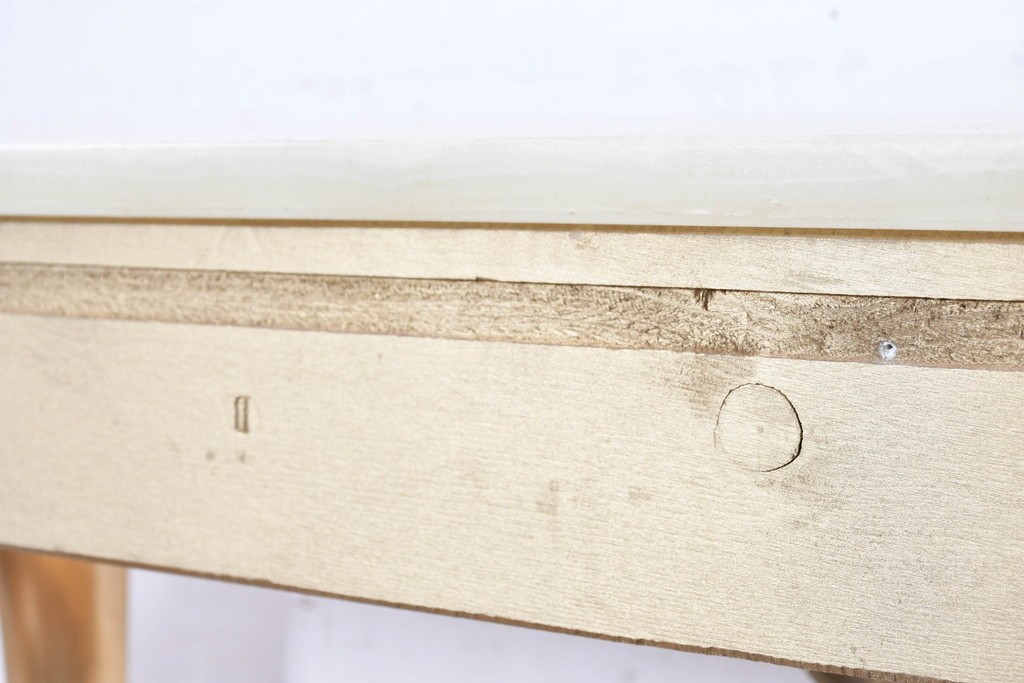 中古　美品　SILIK(シリック)　ロココ調　金彩装飾が華やかなコンソールテーブル　(R-090859)