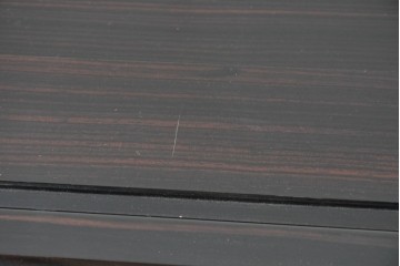 和製ヴィンテージ　美品　縞黒檀　松竹梅や山水図の彫刻が美しい六尺茶棚　(R-090861)