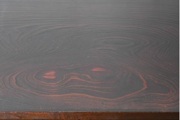 和製ヴィンテージ　美品　最高級　指物工芸家具　タモ材　杉材　蒔絵が華やかな漆塗りの茶棚　定価推定約150万円以上　(R-090862)