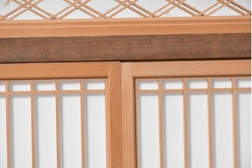 和製アンティーク　昭和初期から昭和中期　組子入りの繊細な意匠が美しい衝立　(R-090866)