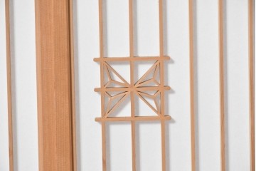 和製アンティーク　昭和初期から昭和中期　組子入りの繊細な意匠が美しい衝立　(R-090866)