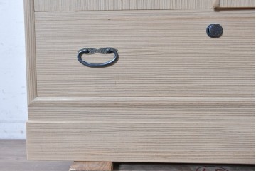 中古　伝統工芸士 田澤謙介作　多段の板盆を備えた端正な加茂桐帯箪笥　(R-090868)