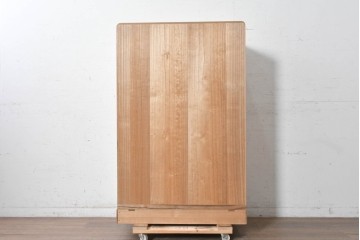 中古　伝統工芸士 田澤謙介作　多段の板盆を備えた端正な加茂桐帯箪笥　(R-090868)