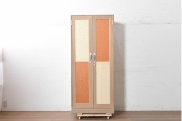 中古　一級技能士 中村和一作　桐材　まるでワードローブのようなモダンな帯箪笥　(R-090869)