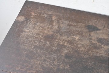 【簡易リペア限定品】　和製アンティーク　昭和初期　ナラ材　9杯の引き出しを備えた重厚な両袖机　(R-090881)